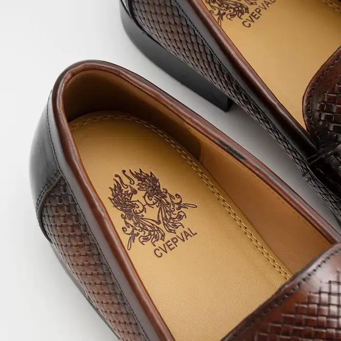 Chaussures en cuir véritable mocassins décontractés LEDP pour hommes élégants conduite bureau carrière occassions spéciales