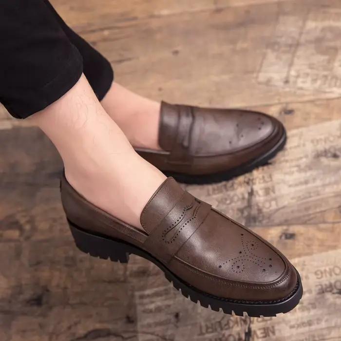 Chaussures oxford classiques en peau de Crocodile pour hommes