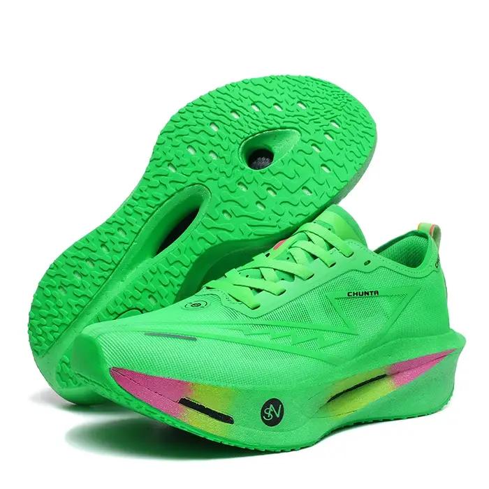 Chaussures de course pour hommes polyvalentes, confortables, absorbant les chocs, avec plaque en carbone, chaussures de marche pour marathon, chaussures de sport assorties pour couple