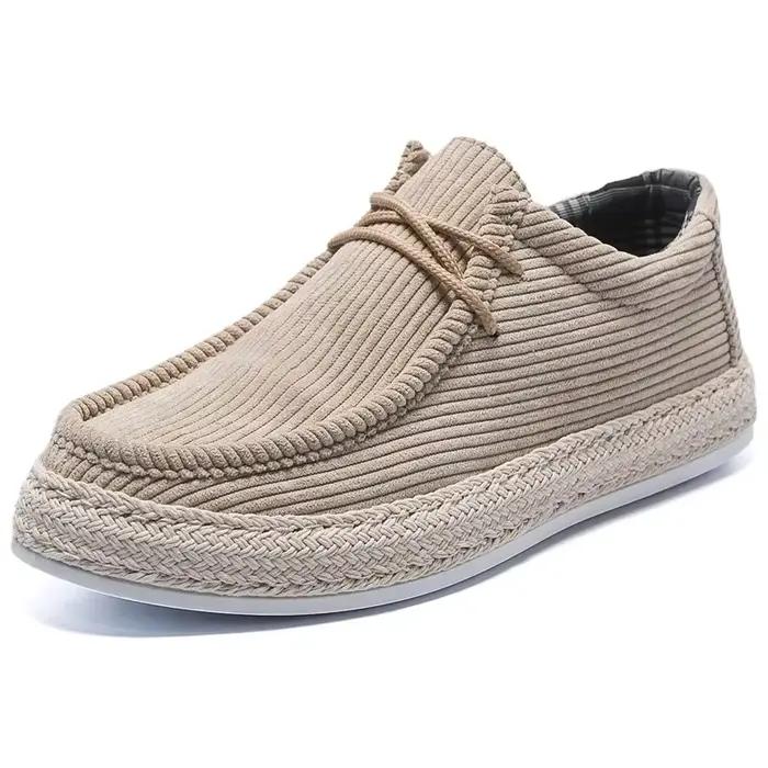 Chaussures décontractées en velours à enfiler pour hommes