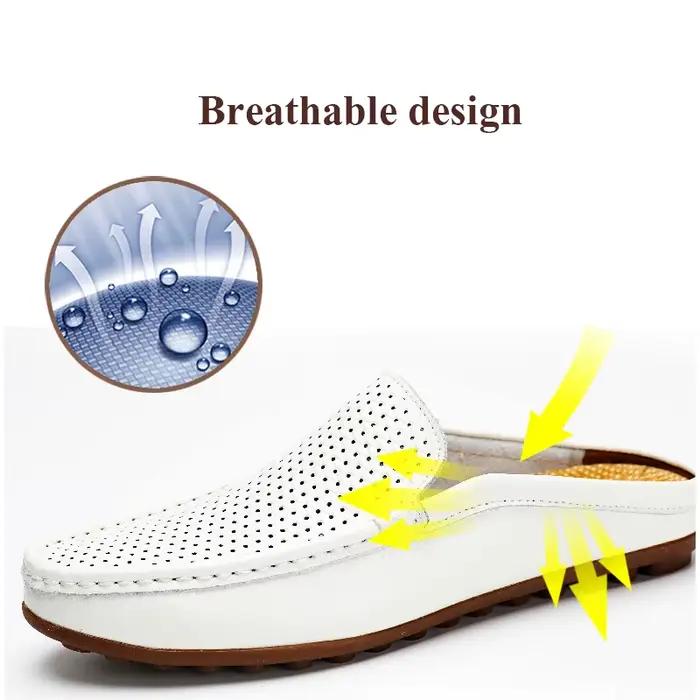 Mocassins en cuir véritable pour hommes