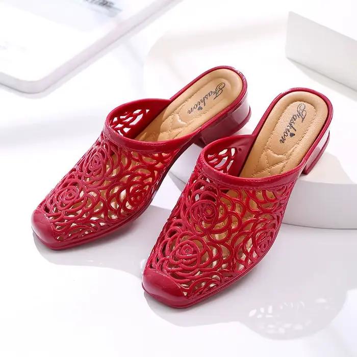 Chaussures de gelée diapositives
