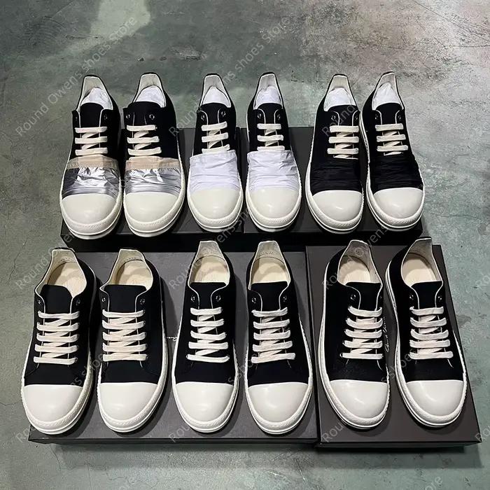 Chaussures décontractées hommes toile basse qualité Ro à lacets semelle épaisse respirant luxe concepteur classique formateurs femmes baskets plates