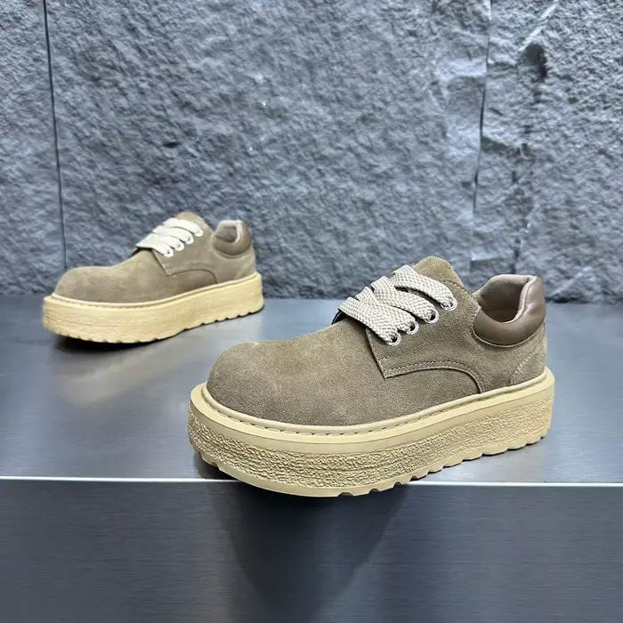 Chaussures Derby Rétro Style Britannique 2026 pour Hommes - Plateforme Rehaussante Antidérapante et Résistante à l'Usure