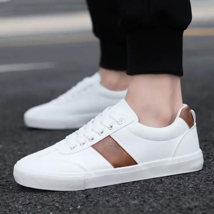 Chaussures de sport décontractées à la mode pour hommes - Design à lacets à bout rond, offrant une expérience confortable adaptée à toutes les saisons