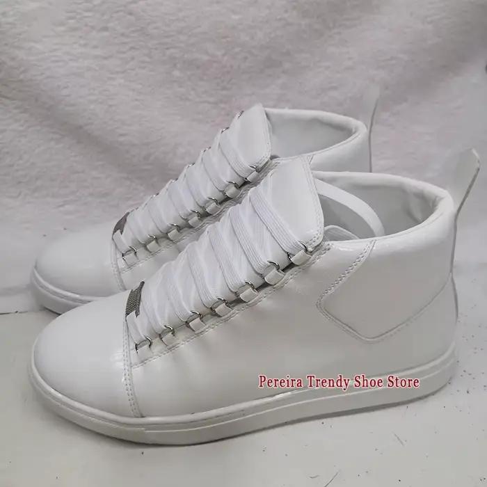 Chaussures montantes tendance en cuir véritable pour hommes