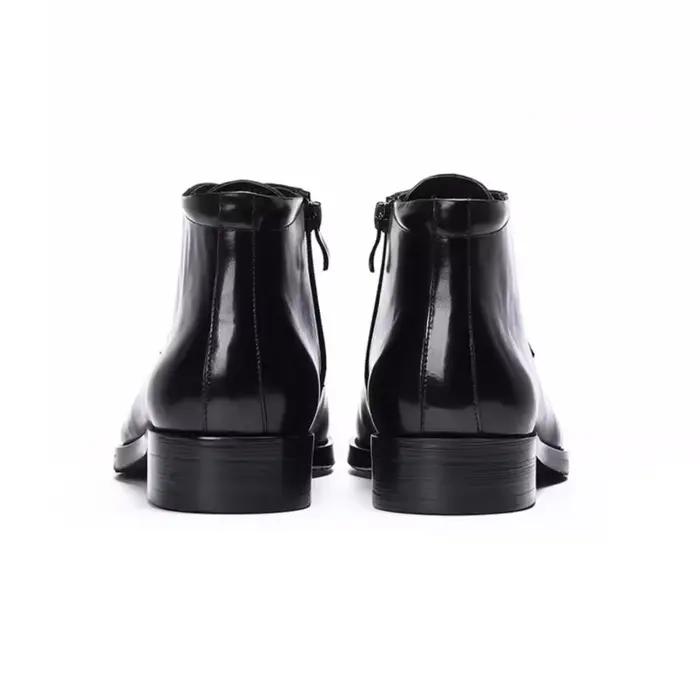 Chaussures Chelsea en cuir véritable ASTON M.JAZZ pour hommes bout carré style britannique occassions spéciales hiver bottes haut de gamme faites à la main
