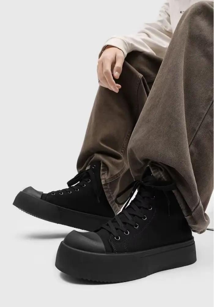 Baskets montantes noires pour hommes