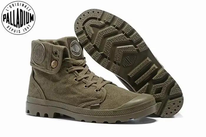 Original PALLADIUM Pallabrouse vert baskets tourner hommes femmes vêtements de travail bottines toile chaussures