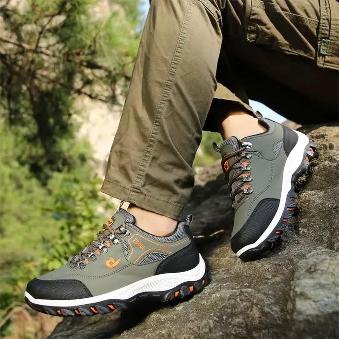 Chaussures de randonnée PUAMSS imperméables en polyester pour homme résistantes à l'usure pour randonnée, marche et chasse