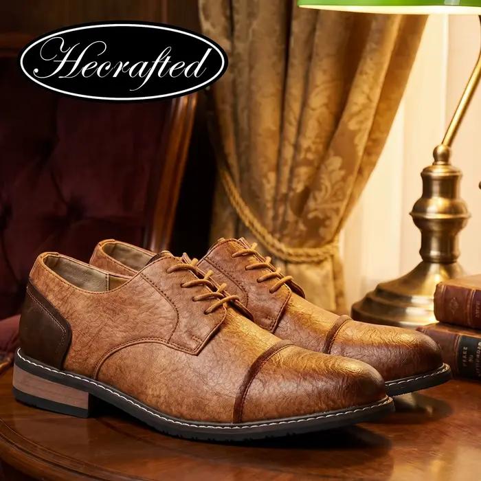 Nouvelles chaussures hommes Derby décontractées en cuir artificiel confortables pour printemps automne occasions décontractées