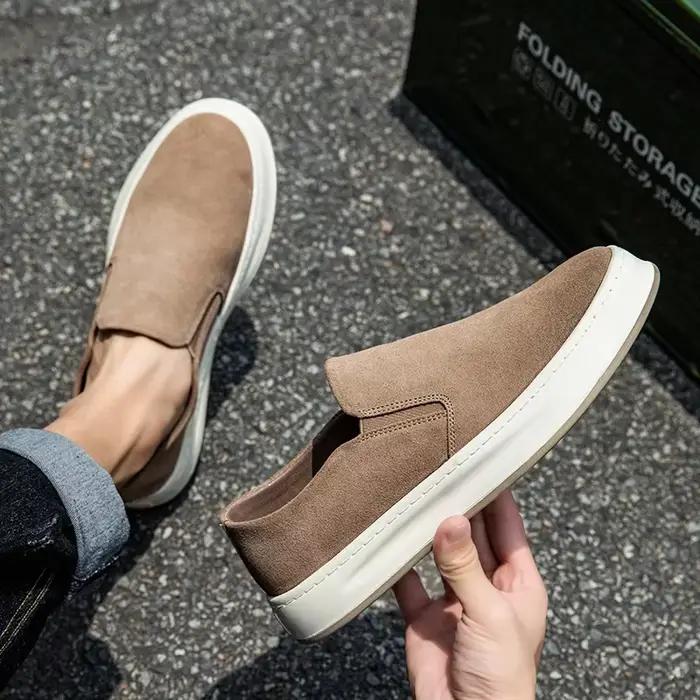 Mocassins de luxe de haute qualité pour hommes, marque de mode, chaussures de conduite décontractées, antidérapantes, légères et respirantes, chaussures de conduite à plateforme