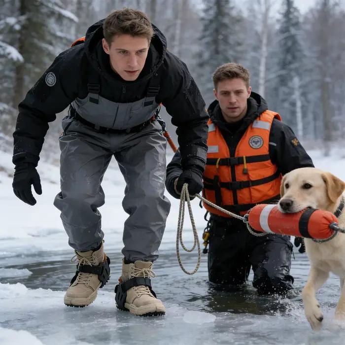 Crampons à 9 pointes antidérapants pour chaussures, idéaux pour la marche hivernale, la course, la randonnée, l'escalade et les travaux en extérieur sur toiture