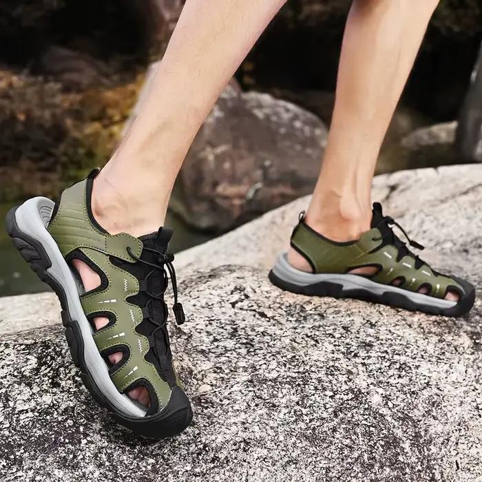 Jumpmore-Sandales en cuir pour hommes