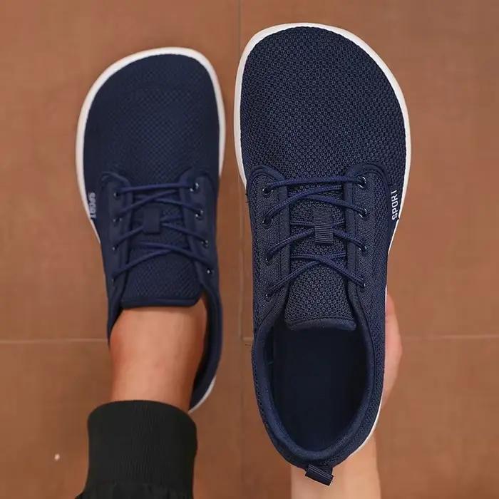 Chaussures d'été Materswe pour hommes baskets bleues en maille respirante confortables et décontractées pour sport et loisirs