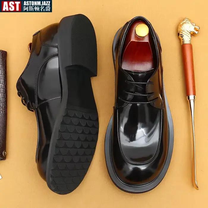 Chaussures de luxe classiques pour hommes Oxford, chaussures Derby formelles en cuir véritable pour fête de mariage, Style européen, haute qualité, nouvelle collection