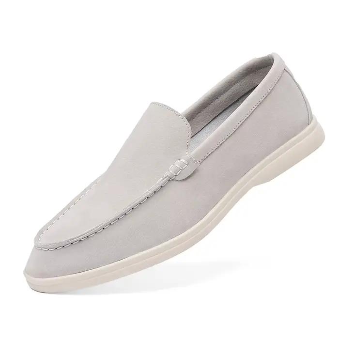 Mocassins Classiques en Daim pour Homme – Chaussures Habillées Formelles pour Mariage et Fêtes – Sapato Social Flats – Tailles 39-48