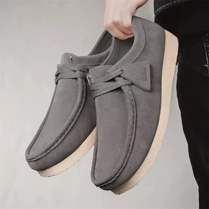 Nouvelle Arrivée Chaussures Décontractées Vintage pour Hommes, Baskets de Luxe en Daim à Enfiler, Chaussures Bateau Confortables pour Hommes, Chaussures Homme