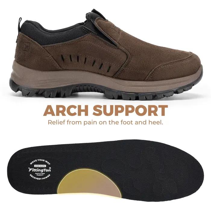 Chaussures à enfiler pour hommes, mocassins pour un usage professionnel et décontracté, légères et confortables avec semelles offrant un soutien de la voûte plantaire pour un confort tout au long de l