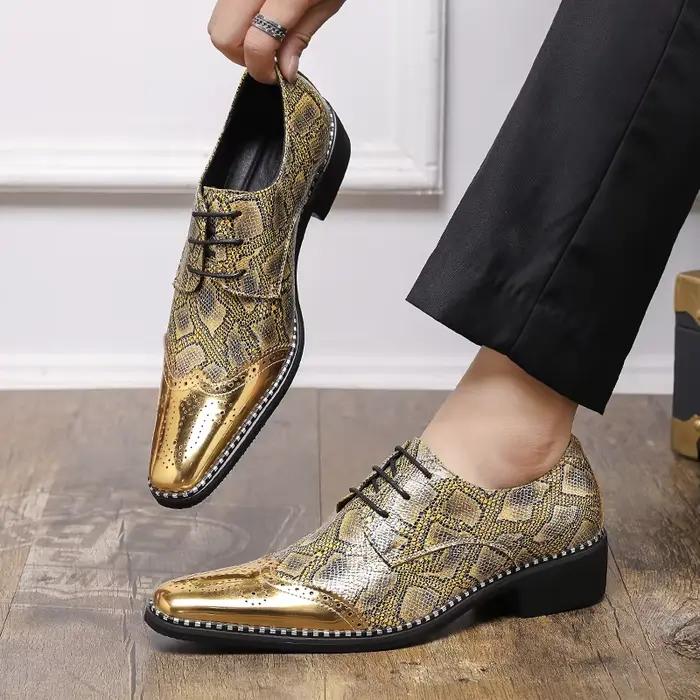 Chaussures formelles en peau de serpent Mars pour hommes