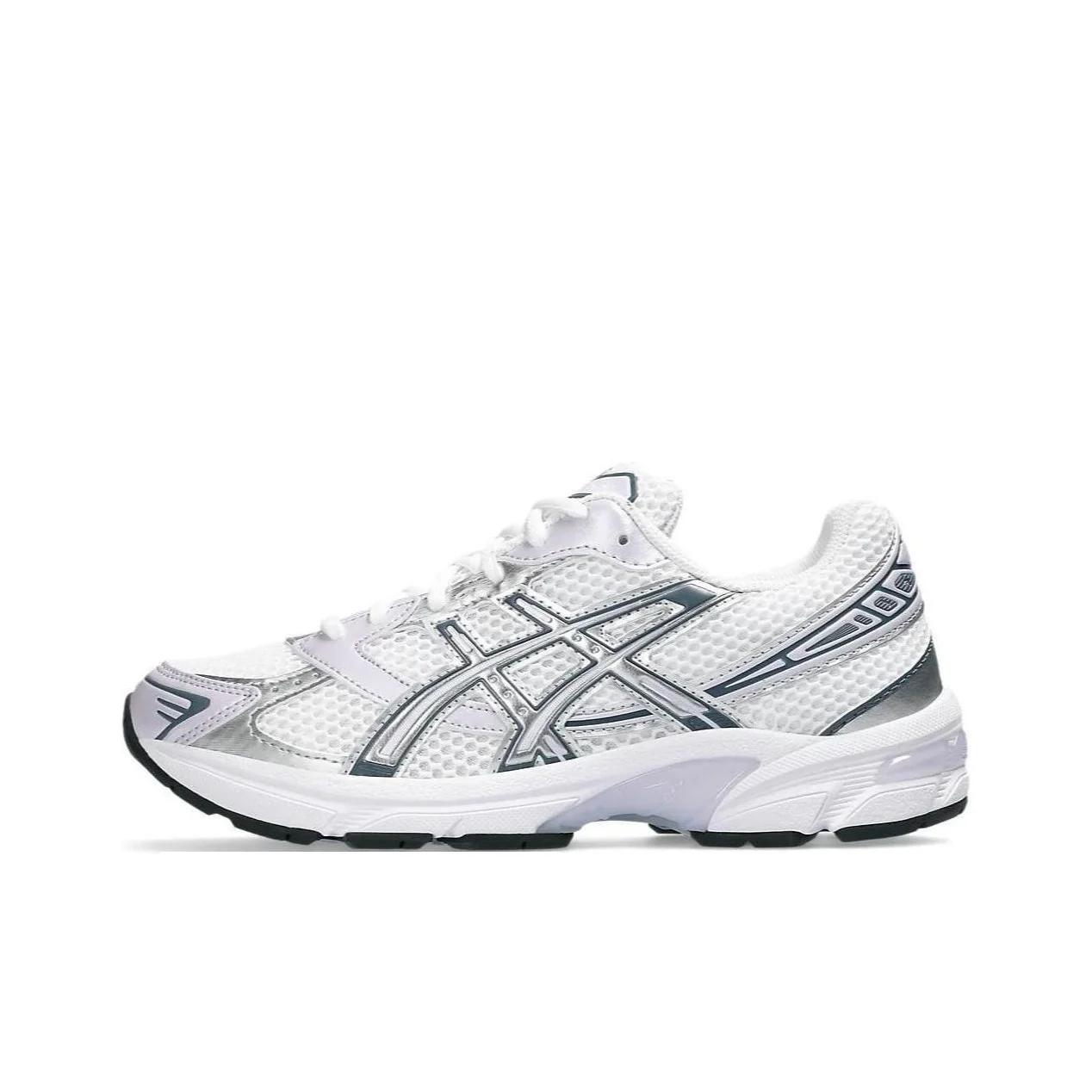 ASICS Gel-1130 Chaussures de course rétro polyvalentes respirantes à tige basse unisexe argent-blanc