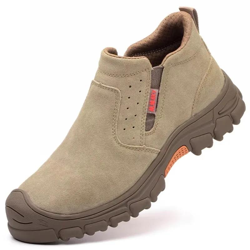 Bottes de travail imperméables pour hommes, chaussures de sécurité à bout Composite, Anti-écrasement