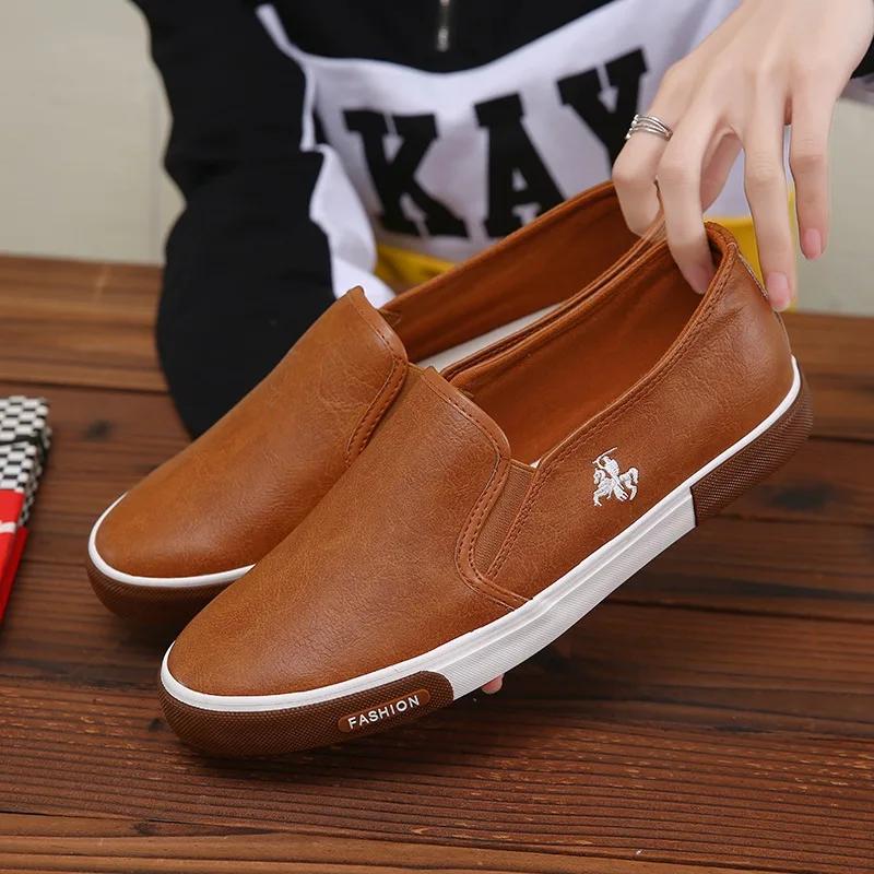 Nouvelles Chaussures en Cuir pour Hommes 2026 – Mocassins Rétro Confortables et Tendance, Baskets de