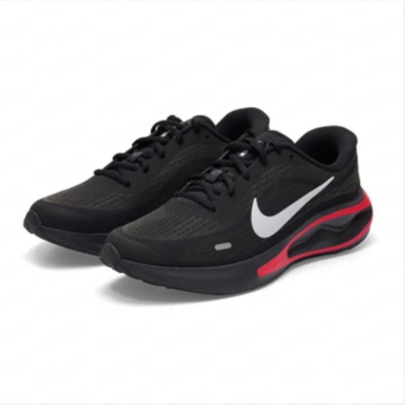 Chaussures de course noires Nike pour hommes - Nouveau design d'été - Tige en maille respirante - Ch