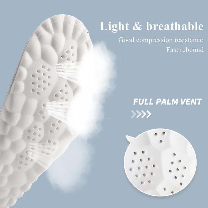 Semelles de sport 4D Coussinets ultra-doux à haute élasticité Coussin déodorant antibactérien anti-d