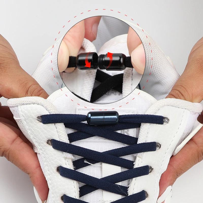 Baskets à lacets élastiques, lacets ronds sans attaches, lacets rapides pour chaussures pour enfants