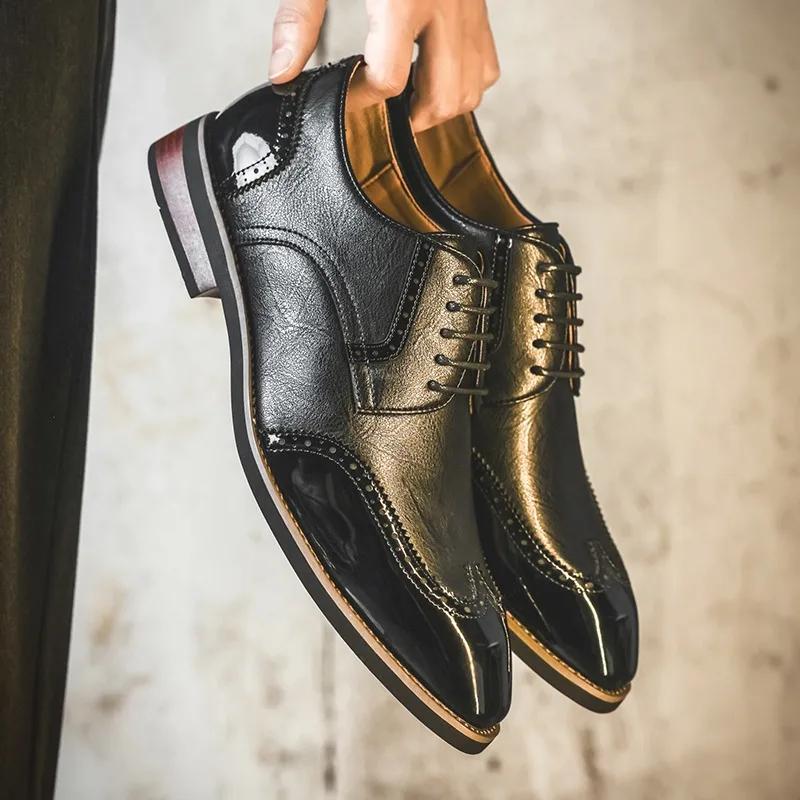 Chaussures Brogue pour Hommes, Chaussures Habillées de Luxe de Haute Qualité pour Hommes, Chaussures