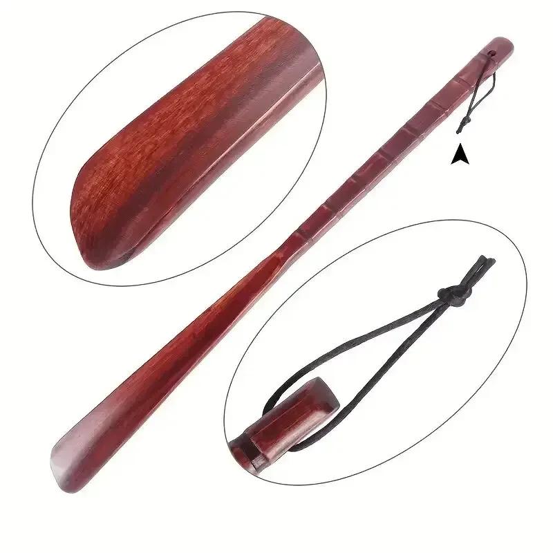 Chausse-pied professionnel en bois durable de 54 cm, flexible, à long manche, utile pour les seniors