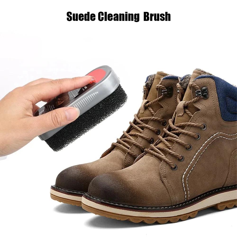 1Pc brosse de chaussure en daim nettoyage de chaussures éponge en plastique pour bottes en daim sacs