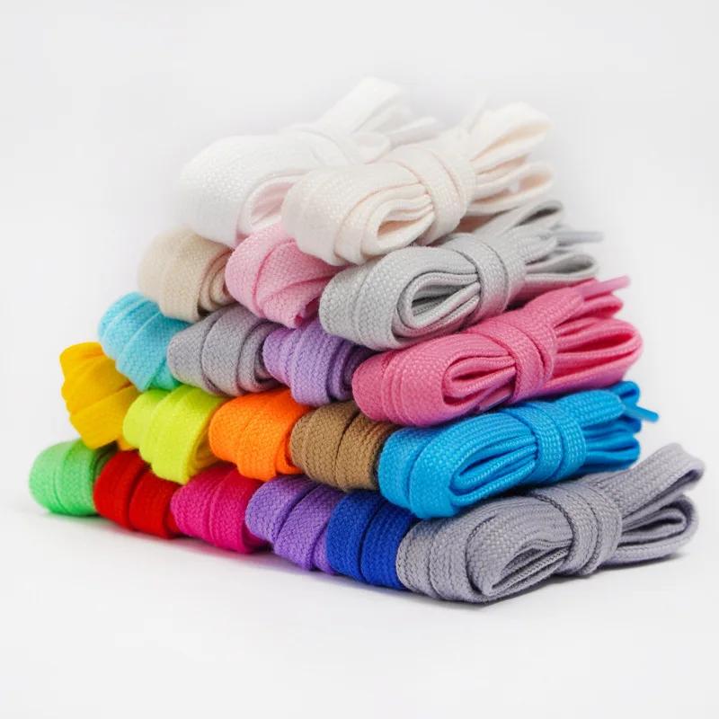 1 paire de lacets en coton baskets de Tennis lacets de chaussures toile lacet plat décontracté 80/10