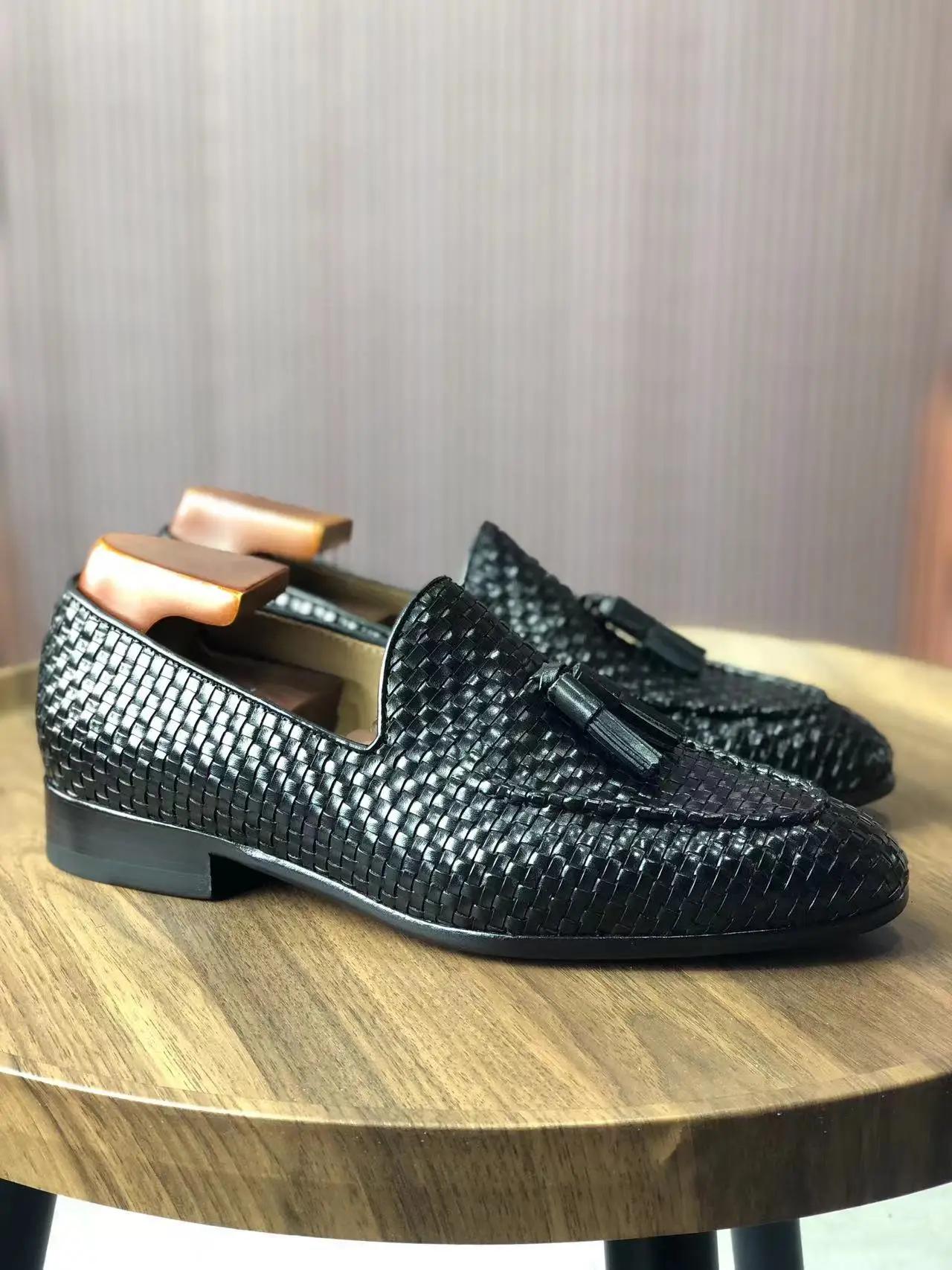 Cie-Mocassins tissés à pampilles pour hommes