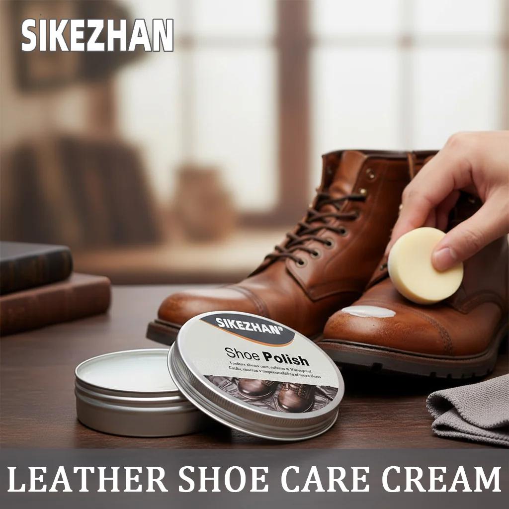 Crème de cirage pour chaussures en cuir – Baume de soin pour restaurer la brillance, adoucir et imperméable pour chaussures et bottes en cuir