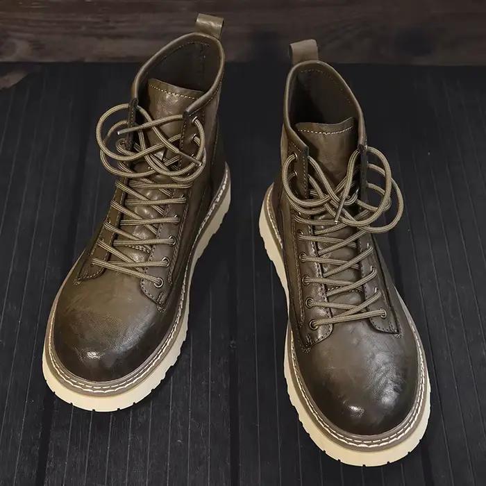 Bottes courtes d'affaires haut de gamme pour hommes, bottes formelles, chaussures de rinçage d'hiver