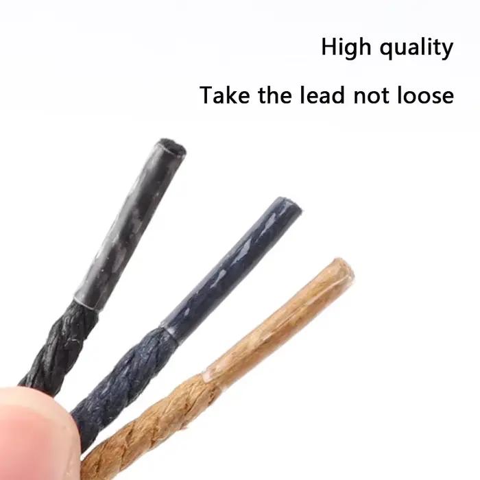 1 paire de lacets ronds cirant les lacets de chaussures en coton imperméable utilisés pour les botte