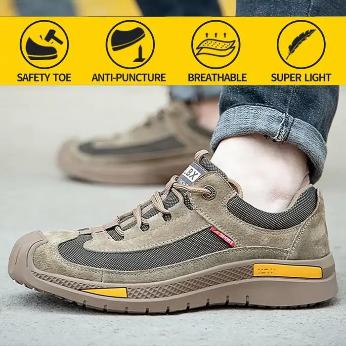 Chaussures de Sécurité pour Homme, Baskets Respirantes, Confortables, Flexibilité, Compression, Fort