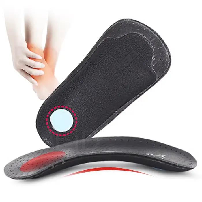 Semelles orthopédiques en cuir pour la fasciite plantaire, coussin de santé pour pied plat