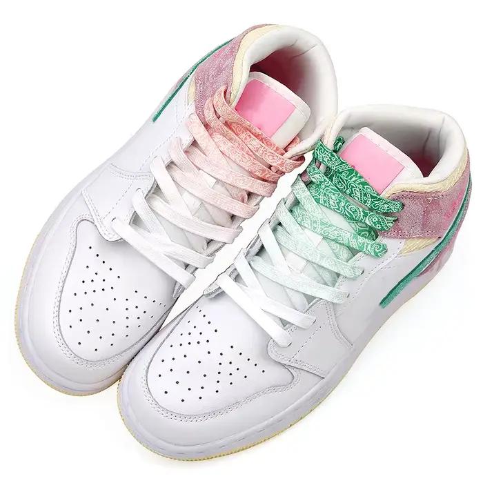 Flat Creative Trendy Gradient Shoelace Cajou Fleur Corde Lacets AF1 AJ1 Macaron Sneakers Lacets de c