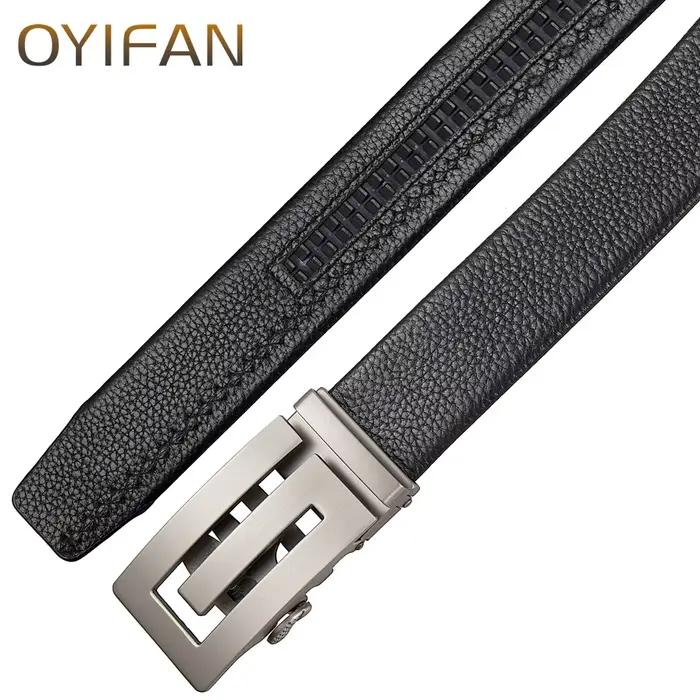 Ceinture en cuir pour hommes, ceinture à boucle automatique, pour les affaires populaires, ceinture