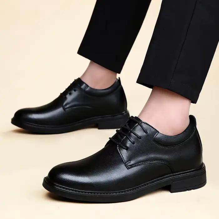 Chaussures formelles britanniques en cuir pour hommes, chaussures de mariage, élévateur de robe de b