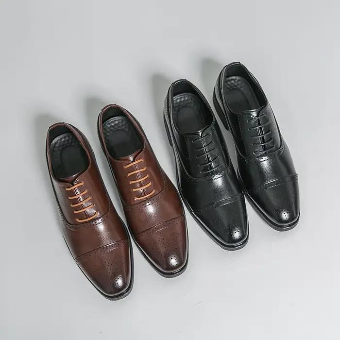 Chaussures habillées classiques pour hommes, chaussures Oxford décontractées pour le bureau, chaussu