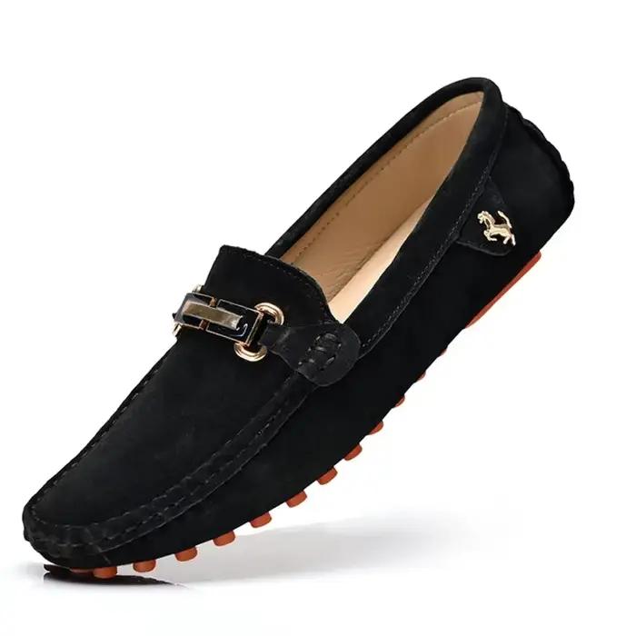 YRZL-Mocassins en Daim pour Homme, Chaussures de Marque de Luxe, en Cuir, Sans Lacet, pour la Condui