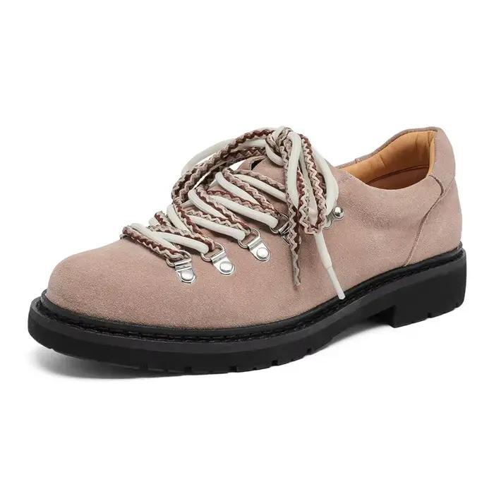 Chaussures Derby en daim de qualité supérieure pour hommes, style britannique classique, bout rond,