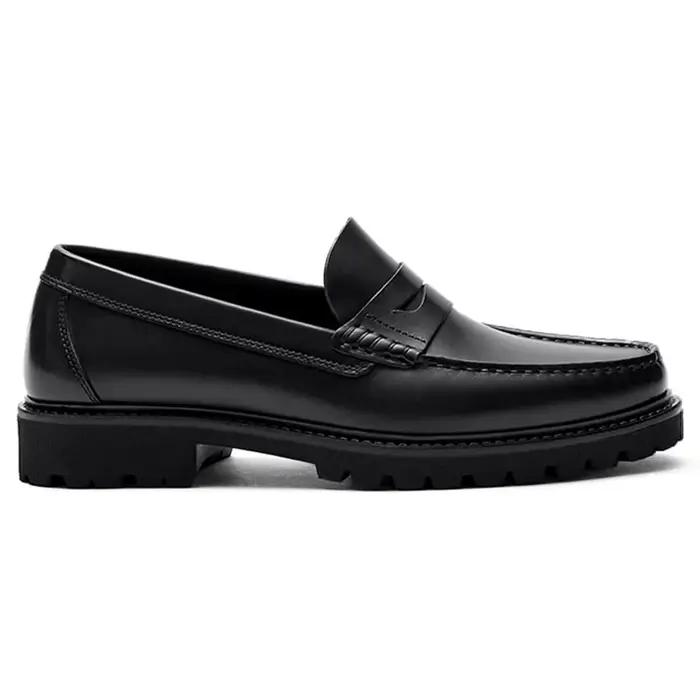 Mocassins en cuir pleine fleur pour hommes, chaussures décontractées de haute qualité, résistantes à