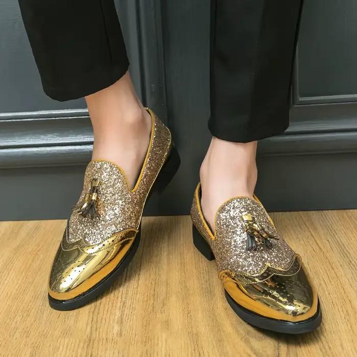 Chaussures habillées d'affaires hommes Oxfords en cuir véritable bout pointu à lacets de haute quali