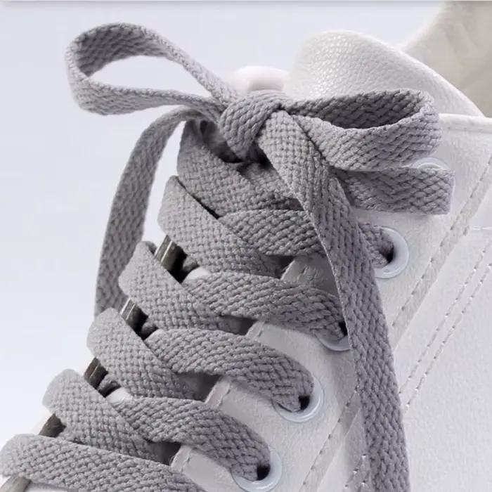 1 paire de lacets plats pour baskets 36 couleurs lacets de chaussures en tissu blanc noir lacets de