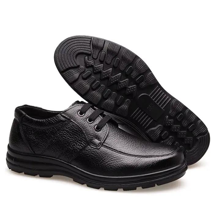 Chaussures en cuir véritable pour hommes, chaussures plates à la mode, brogues décontractées, chauss